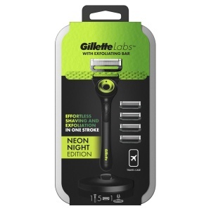 Aparat de ras Gillette Labs cu bara integrata 5 lame de rezerva baza magnetica si etui de calatorie