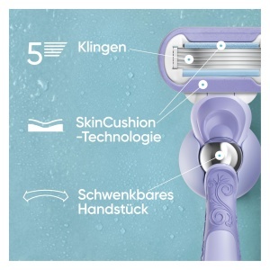 Aparat de ras Gillette Venus Extra Smooth Swirl 3 rezerve maner flexibil si suport pentru dus - Img 3