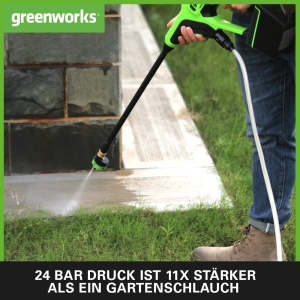 Aparat de spalat cu presiune Greenworks G24PW, 300W, 24 bar, 6m furtun - Img 4