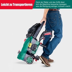 Aparat de spalat cu presiune HYCHIKA, 1500W, 1305 PSI, portabil, cu rezervor de spuma - Img 7