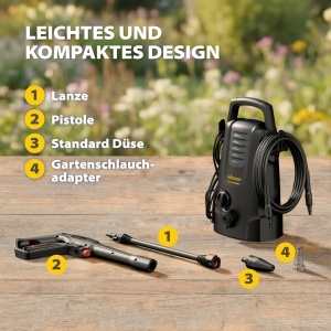 Aparat de spalat cu presiune Wagner Aquastorm Compact design portabil sistem Quick-Connect - Img 2