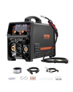Aparat de sudura VEVOR MIG-200AU, 200A, 5-in-1, LCD, IGBT