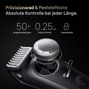 Aparat de tuns barba Braun seria 9 aparat de tuns barba electric barba barba cu 14 unelte de frizerie lama ascutita pe viata durata de viata a baterie - Img 4