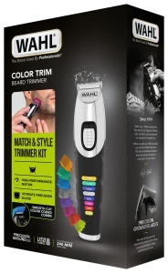 Aparat de tuns barba Wahl Colour Trim piepteni inovatori cu coduri de culori 240 de minute de functionare incarcator USB ideal pentru sala de sport si - Img 7