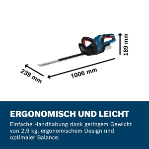 Aparat de tuns gard viu Bosch Professional GHE 18V-50, 20 mm, motor fara perii, 50 cm - Img 5