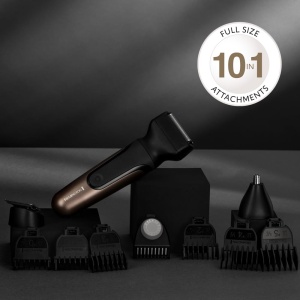 Aparat de tuns si aparat de tuns barba Remington ONE [inclusiv 10 capete/piepteni cu clema] Aparat de tuns parul, aparatul de tuns barba, aparatul de tuns corpul/nas si urechile (rezistent la apa, litiu) Aparat de tuns plin PG760 - Img 2