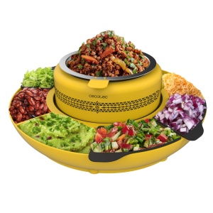 Aparat incalzit ingrediente tacos Cecotec Fun Taco Andale 40W 600ml 4 forme silicon