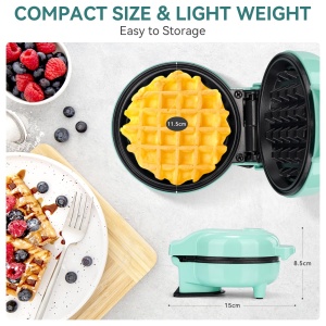 Aparat Mini Waffe Snailar 550W Design Compact Verde - Img 7