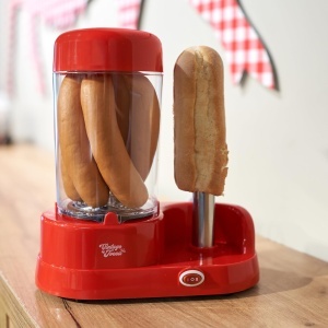 Aparat pentru hot dog JOCCA, 350W, capacitate 6 carnati, culoare rosie - Img 5