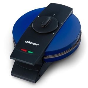 Aparat pentru napolitane Cloer 2632 750W suprafata 145 cm grad de rumenire ajustabil albastru