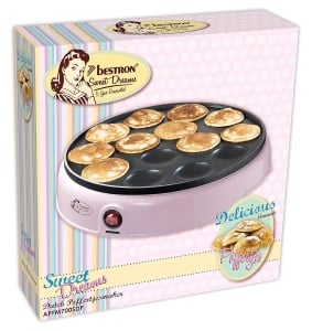 Aparat pentru Poffertjes Bestron APFM700SDP, 800W, culoare roz, design retro - Img 4