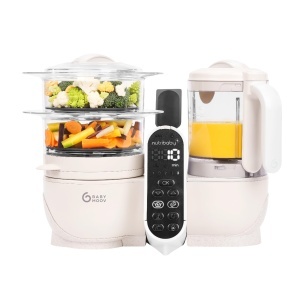 Aparat pentru prepararea hranei pentru bebelusi Babymoov Nutribaby Plus, 2200ml, bej