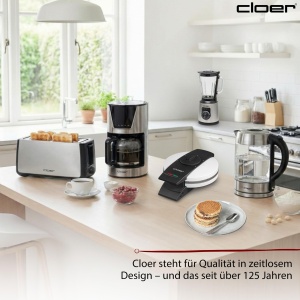 Aparat pentru Stroopwafels Cloer 1641S, 14,5 cm, 850W, alb - Img 7