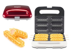 Aparat pentru vafe BEPER P101CUD100, antiaderent, 6 vafe, rosu