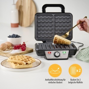 Aparat pentru vafe Tristar WF-2195, 1000W, antiaderent, 2 vafe simultan - Img 4