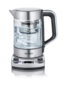 Aparat preparare ceai SEVERIN WK 3422, 1.7L, 3000W, inox si sticla, negru