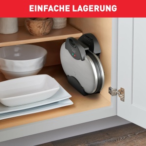 Aparat wafe Tefal WM311D, regulator de temperatura continuu pentru rumenire dupa dorinta, placi antiaderente, dispozitiv de colectare a aluatului, 1200W, 37 x 11,4 x 28,5 cm - Img 4