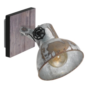 Aplica de perete EGLO Barnstaple, design vintage industrial, E27, negru