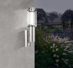 Aplica de perete LED Eglo Trono Stick, senzor de miscare, IP44, argintie - Img 3