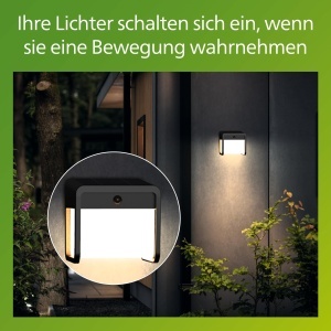 Aplica de perete solara Philips Ezra LED senzor de miscare lumina alba 3000K negru - Img 6
