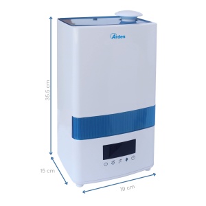 ARDES - AR8U20 Umidificator cu ultrasunete ionizant NEBULO DIGITAL 30W, prof., umidificator silentios cu higrometru, capacitate 4,5 litri, 4 niveluri de abur, afisaj LED, temporizator de 12 ore, alb - Img 3