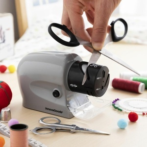 Ascutitor electric InnovaGoods 6-in-1, compact, gri, din plastic - Img 3