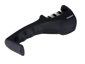 Ascutitor manual de cutite BEPER C107UTT001, ABS, Ascutitor 3 straturi, disc diamantat, tungsten, ceramica, maner ergonomic, baza antiderapanta, negru - Img 5