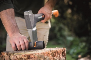 Ascutitor pentru topor si cutite Fiskars Xsharp, negru-portocaliu, design finlandez - Img 4