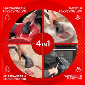 Aspirator cu abur Polti StainOver Pet SC50, 4-in-1, 10 accesorii, gri - Img 3
