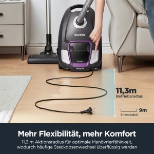 Aspirator cu sac Eureka NEN300 700W 62 dB filtru HEPA 2L accesorii incluse - Img 5