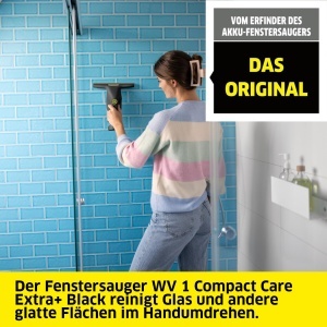 Aspirator de geamuri Karcher WV 1 Compact Care Extra, 250 mm, Negru - Img 2