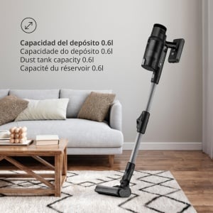 Aspirator digital fara fir Ufesa Z7, flexibil cu incarcare automata, 29.6V, ecran tactil LED, 26KPa, 500W, 80 min, perie multi-suprafata cu lumina, 4 moduri, accesorii pentru covoare/pardoseli dure/masina/par de animale de companie - Img 5