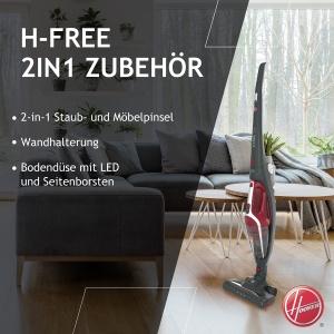 Aspirator fara fir Hoover fara sac I Aspirator fara fir + aspirator portabil intr-unul cu 45 de minute Timp de functionare I Aspirator fara fir cu lumina LED, functie de parcare, maner pliabil, instrument pentru crapaturi si perie de praf [HF21F25] - Img 6