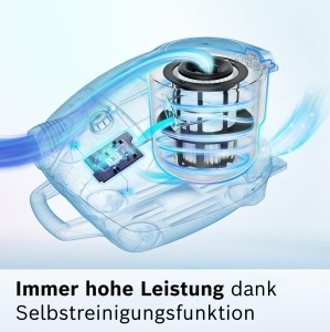 Aspirator fara sac Bosch ProSilence Serie 8 BGS7MS64 800W foarte silentios negru - Img 4