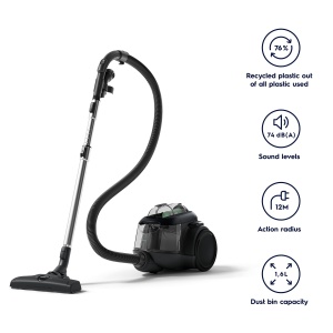 Aspirator fara sac Electrolux Clean 600 EL61C2GRN, 550 W, negru-verde - Img 8