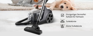 Aspirator fara sac ETA Grande Animal I 850W I 2X Filtru HEPA I 3.2l Volum I Atasament unic DermoPet pentru blana si par de animale de companie I Aspirator de podea - Img 2