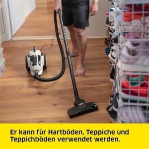 Aspirator fara sac Karcher VC 3, 700W, filtru HEPA 13, recipient 0.9L, galben - Img 3