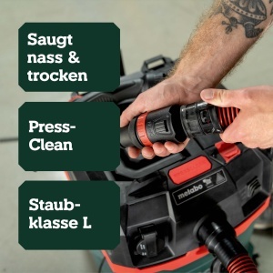 Aspirator Metabo AS 20 L PC, putere 1200W, certificat pentru praf clasa L - Img 2