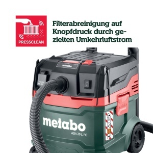 Aspirator Metabo ASA 20 L PC, 1200 W, pentru umed si uscat, Staubklasse L - Img 7