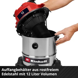 Aspirator multifunctional Einhell TC-VC 1240 S, 950 W, 12 L, inox - Img 6
