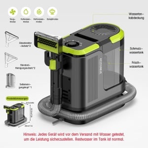 Aspirator pentru mocheta HYCHIKA 1800W, auto-curatare, 17 kPa - Img 2