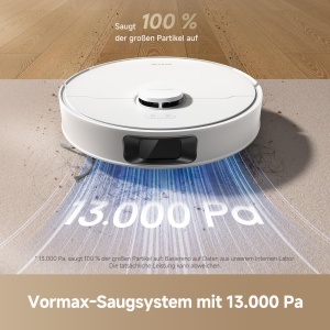 Aspirator robot Dreame D20 13000 Pa 2-in-1 aspirare si spalare autonomie 285 min control prin aplicatie alb - Img 2