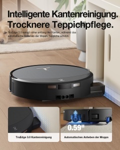 Aspirator Robot ECOVACS DEEBOT T90 PRO Omni, 30000 Pa, Functie de Mopping, Negru - Img 6