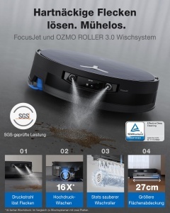 Aspirator robot ECOVACS DEEBOT X12 OMNICYCLONE, 22000 Pa, cu functie de mop - Img 2