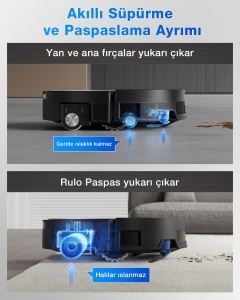 Aspirator robot ECOVACS X11 OMNICYCLONE, 19500 Pa, functie de spalare, negru - Img 8