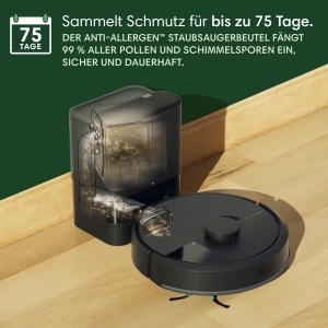 Aspirator robot iRobot Roomba 105 Combo cu AutoEmpty Dock, 7000Pa, Negru - Img 5
