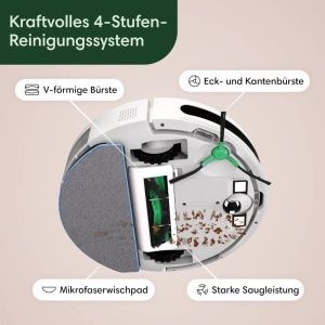 Aspirator robot iRobot Roomba Combo Essential, 2-in-1, alb, 120 min autonomie - Img 3
