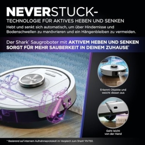 Aspirator robot Shark PowerDetect, cu statie de golire automata, alb, 3D LiDAR, ideal pentru par de animale - Img 10