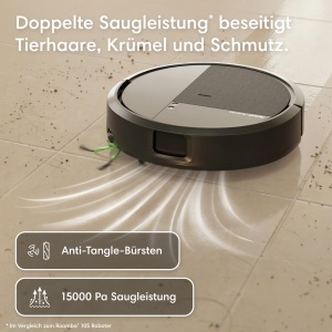 Aspirator si mop robot iRobot Roomba 115 Combo, 15000 Pa, negru - Img 2