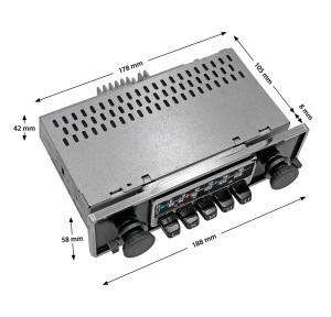 Autoradio Blaupunkt Frankfurt Stereo, 1-DIN, Design Oldtimer, DAB, Bluetooth, 4x50W - Img 6